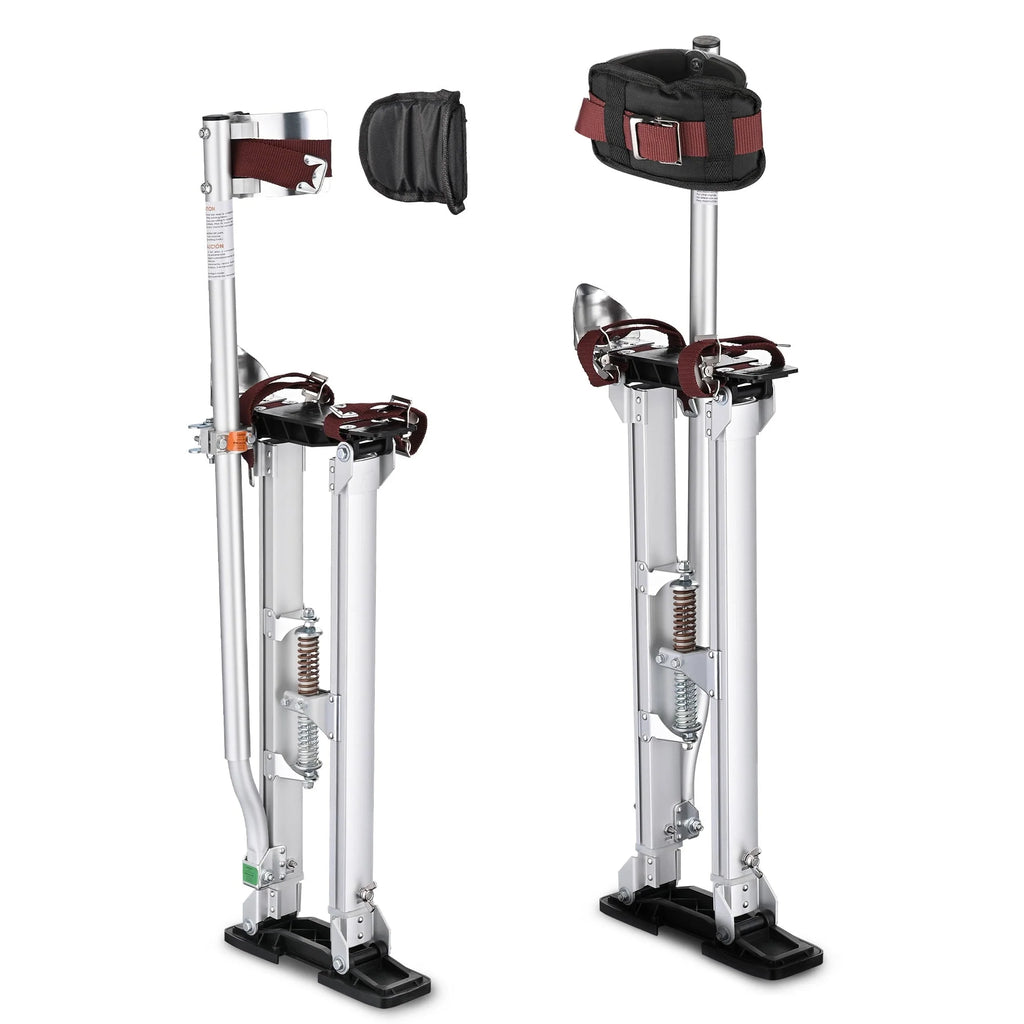 Yescom Drywall Stilts 24-40 Adjustable Aluminum Tool Stilt with Knee Pad Protection for Painting Painter Taping Silver