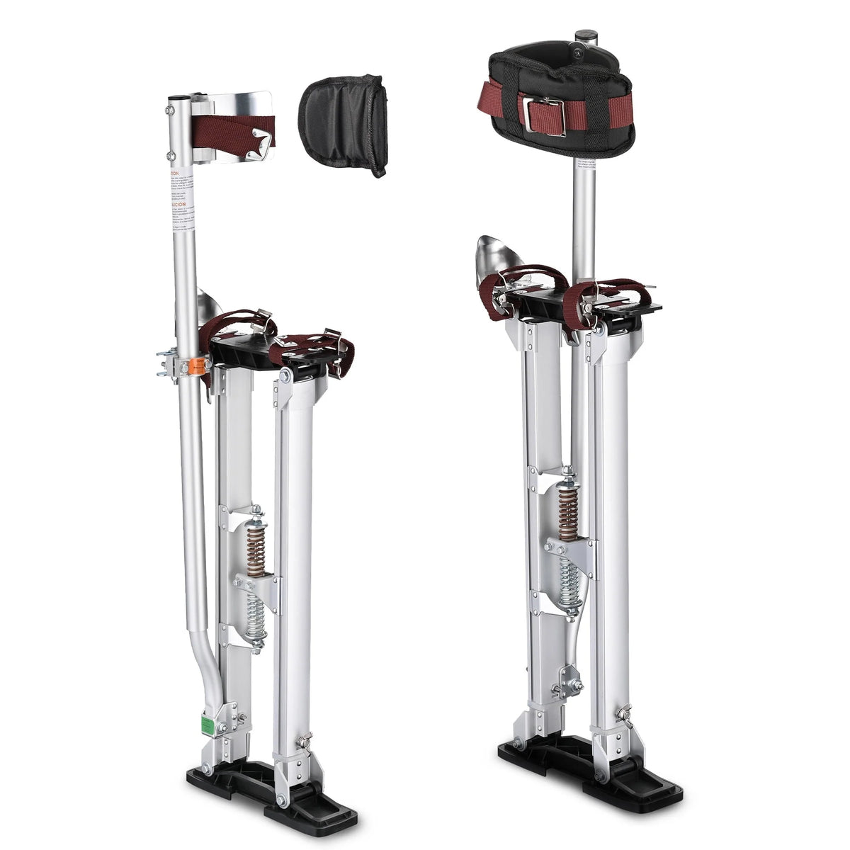 Yescom Drywall Stilts 24-40 Adjustable Aluminum Tool Stilt with Knee Pad Protection for Painting Painter Taping Silver