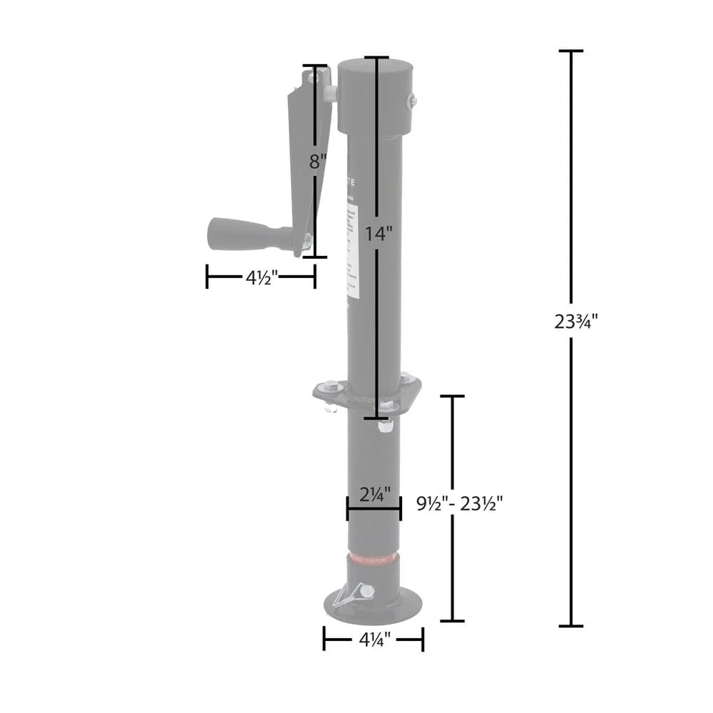 Elevate Outdoor A-Frame Trailer Jack - 2,000 lb. Capacity