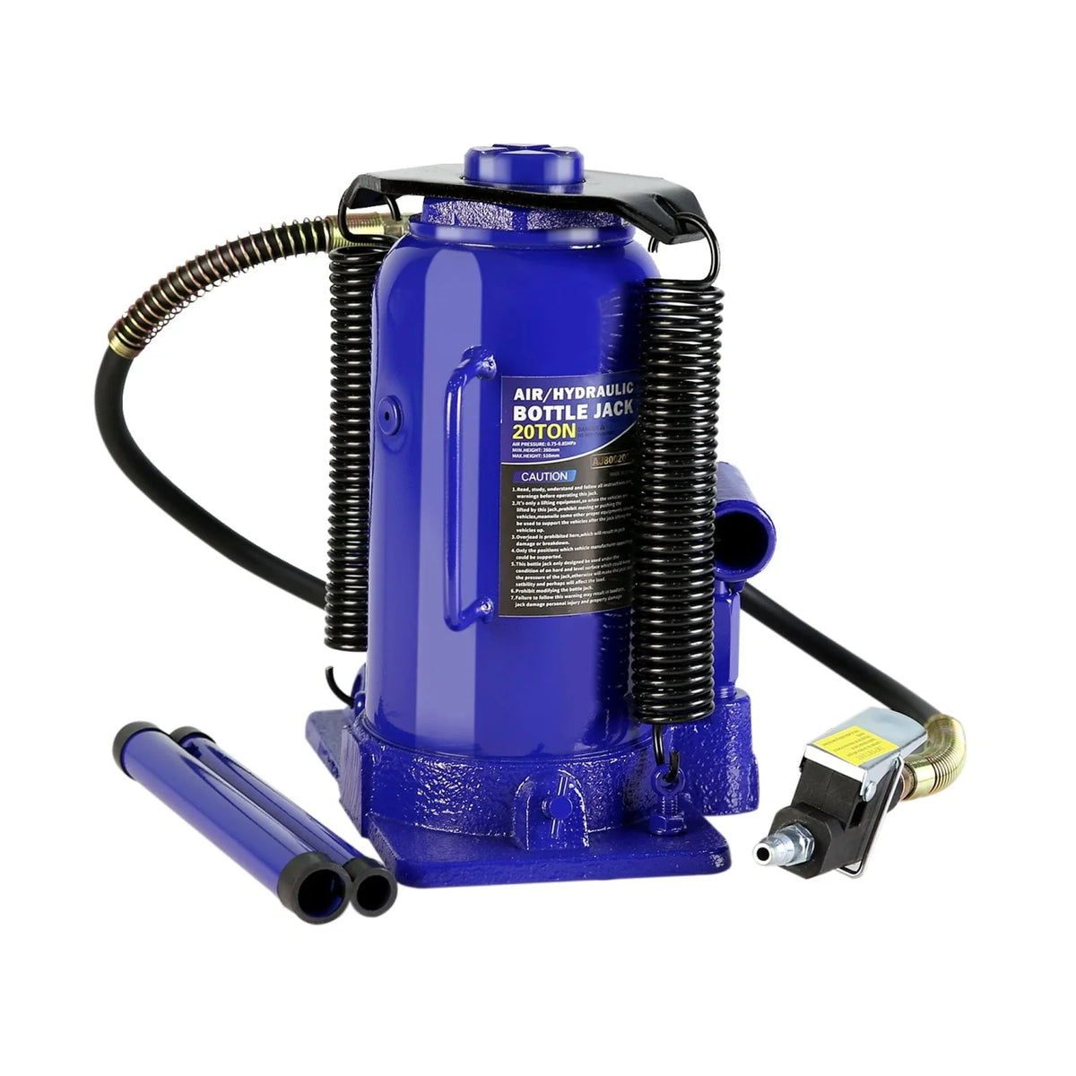 LoLado 20 Ton Pneumatic Air Hydraulic Bottle Jack with Manual Hand Pump Heavy Duty Auto Truck Travel Trailer Repair Lift