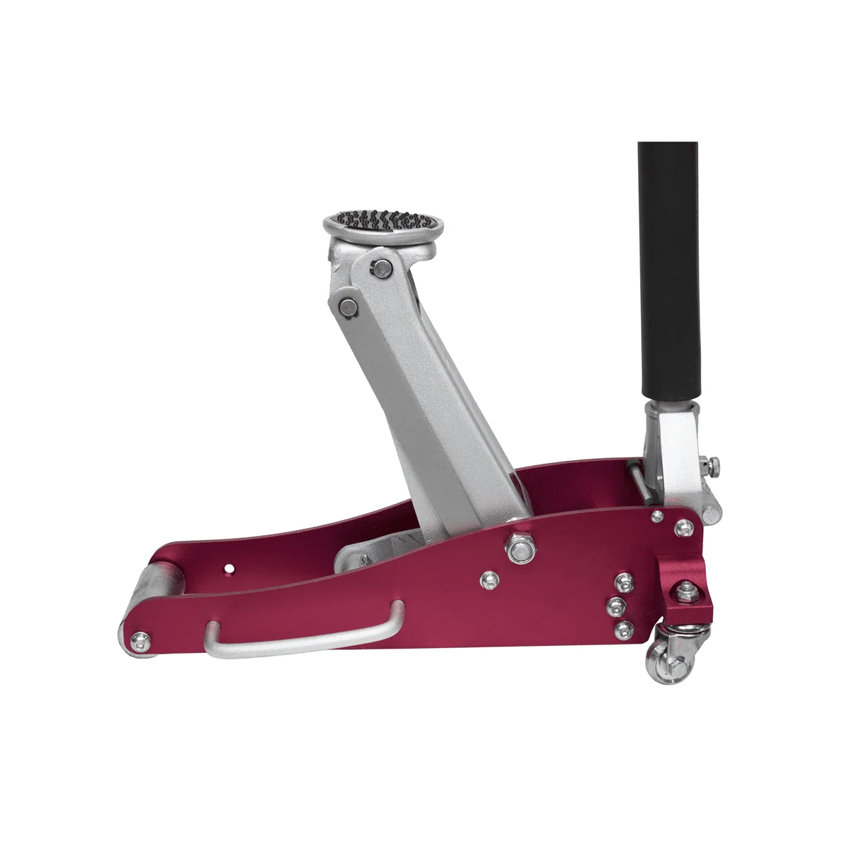 K Tool International 63094 1.5 Ton Low Profile Service Floor Jack for Garages, Repair Shops, and DIY, 3,000 lbs. Capacity, Aluminum/Steel Hybrid, Hydraulic Lifting Range 3.15 - 14, Red/Silver