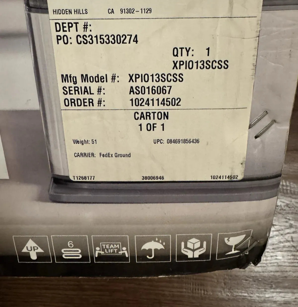 GE Profile Opal 24 lb Portable Nugget Ice Maker in Stainless Steel w/Side Tank