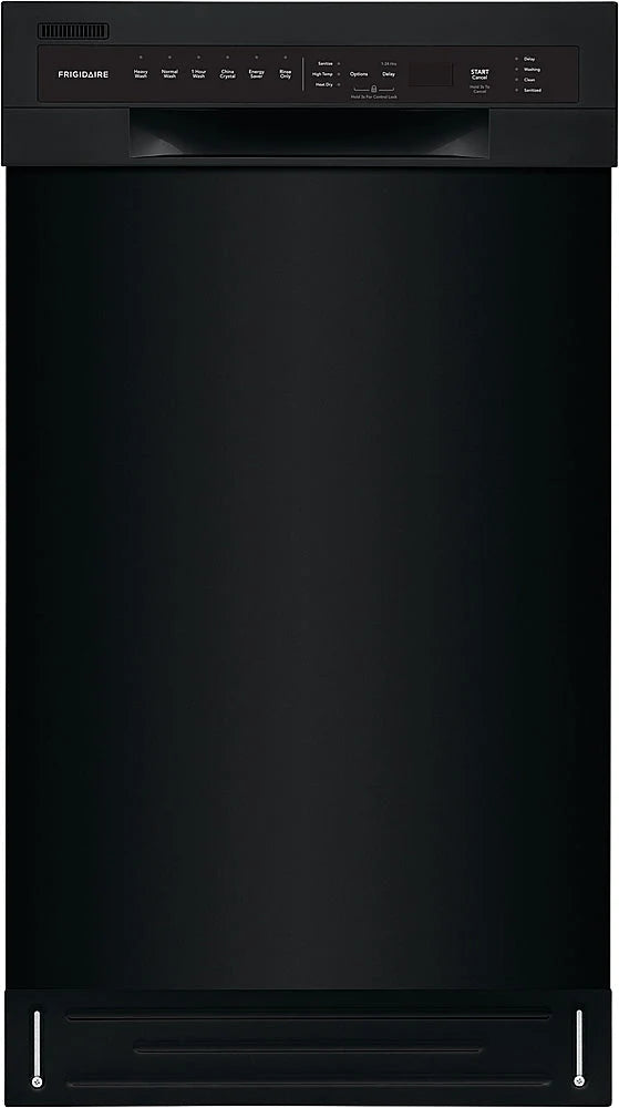 Frigidaire - 18 Compact Front Control Built-In Dishwasher with Stainless Steel Tub, 52 dBA - Black