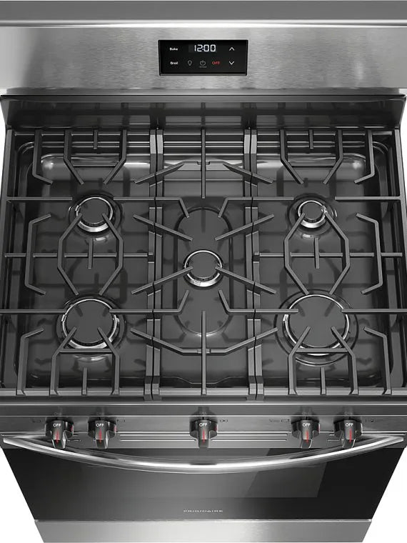 Frigidaire 5.1 Cu. Ft Freestanding Gas Range with Quick Boil Burner – Stainless Steel