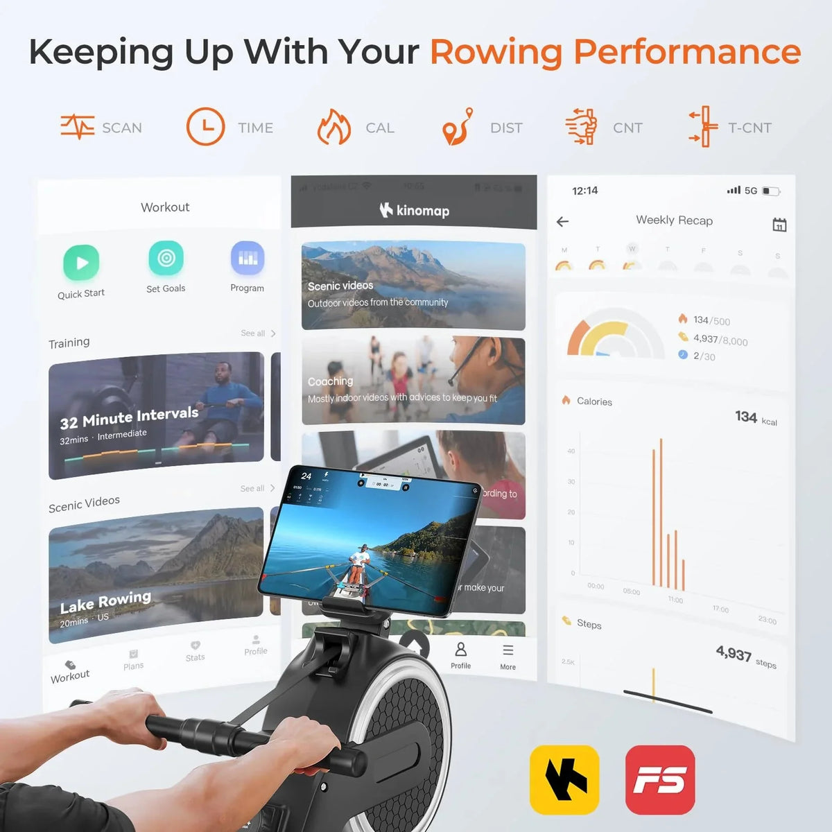 Rowing Machine, 16 Level Resistance Magnetic Rowing Machine Max 265lb Weight Capacity Row Machine Neche Resistance Magnetic with App Compatible Rower for Home Gym