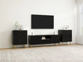 GeeHome TV Stand with Solid Ion Feet, TV Console Table for Living Room, Bedroom