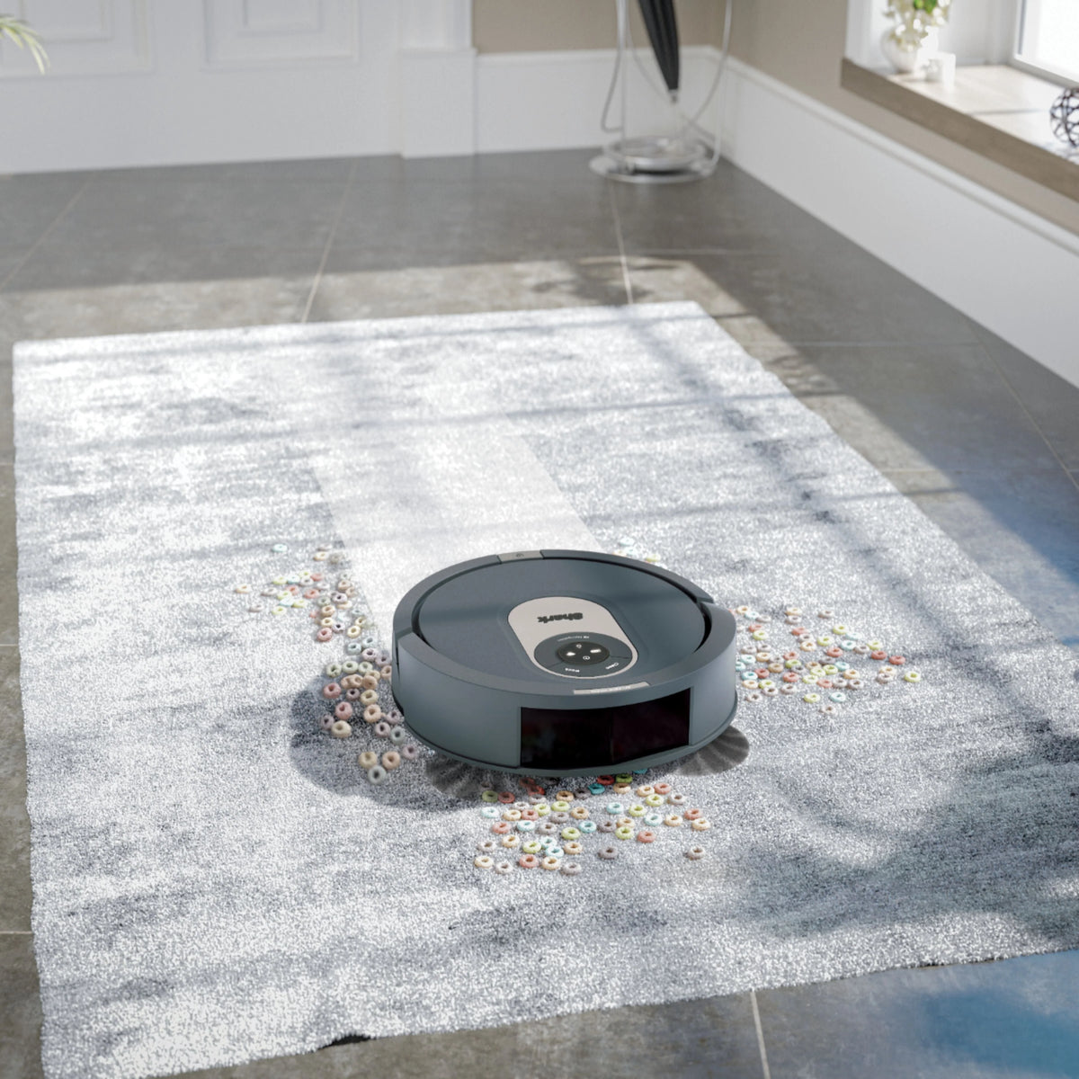 Shark - AI Robot Vacuum RV2001 with Self Cleaning Brushroll, Object Detection, Wi Fi - Gray