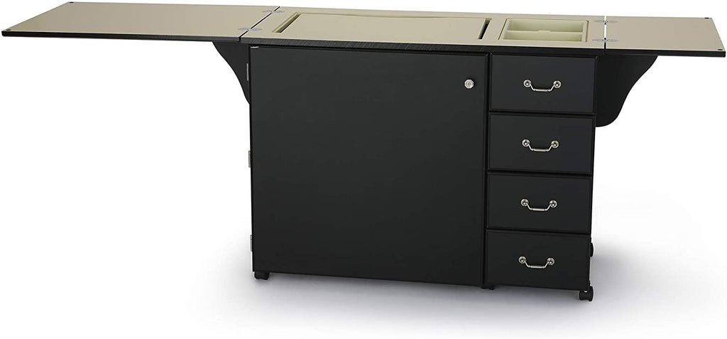 353 Sewing Cabinet with Airlift and Storage, Black