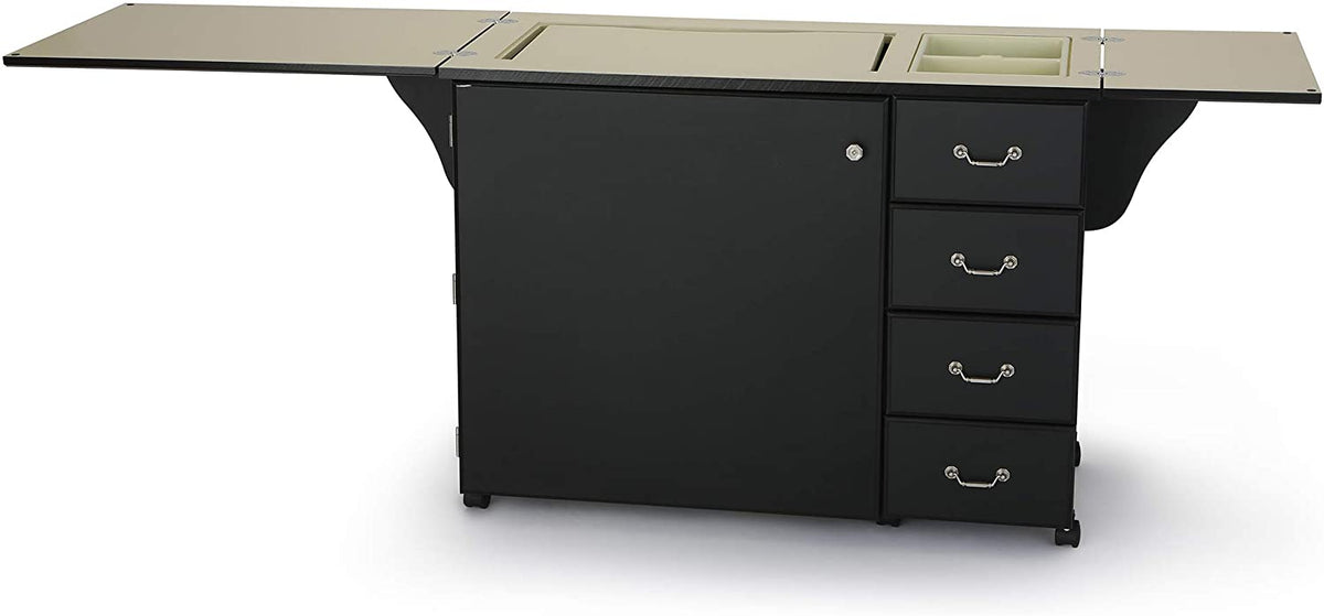 353 Sewing Cabinet with Airlift and Storage, Black