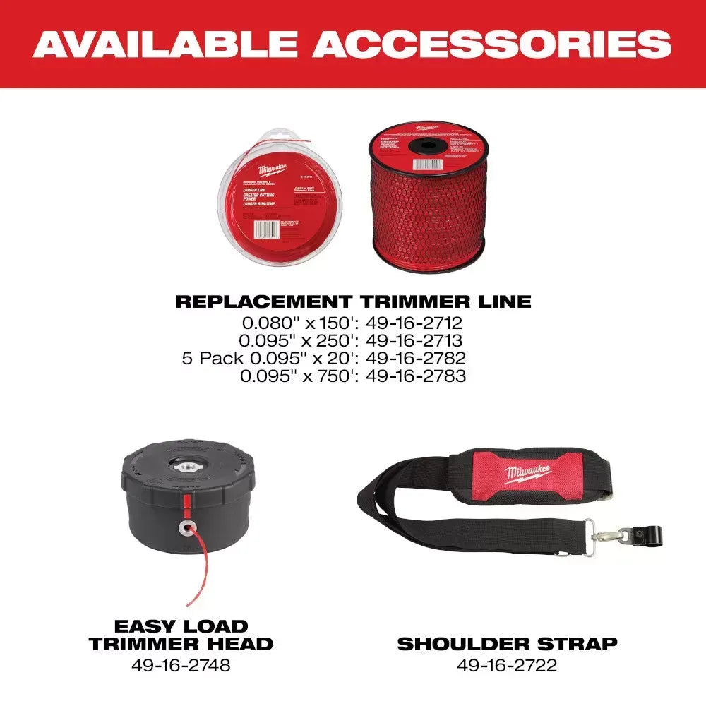 Milwaukee 2825-20ST M18 FUEL 18V 16-Inch QUIK-LOK String Trimmer-Bare Tool