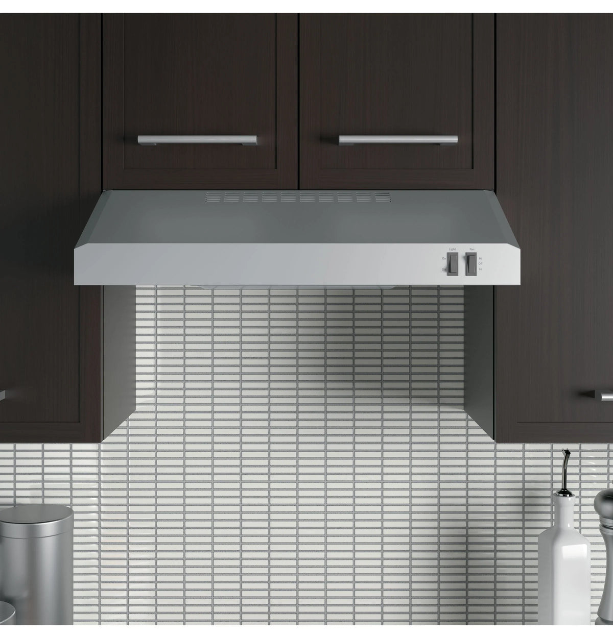 GE - 24 Convertible Range Hood - Stainless steel