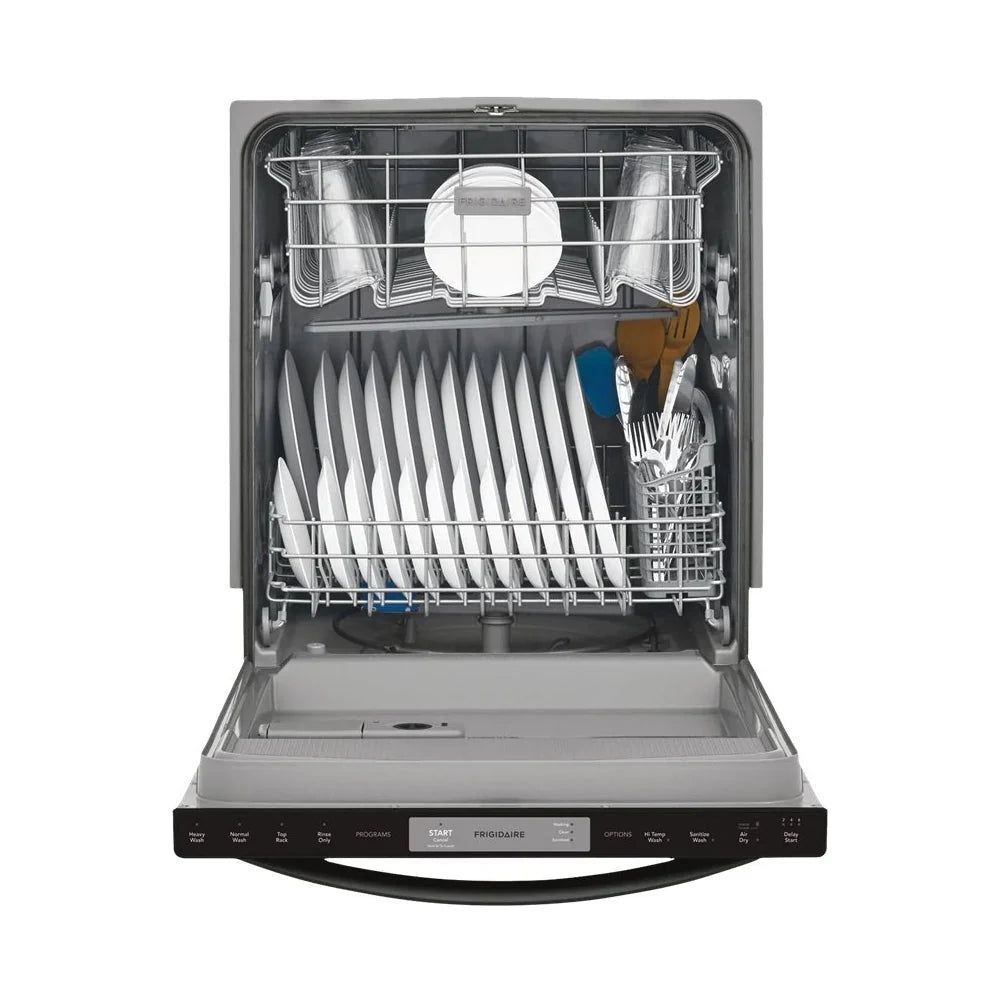 Frigidaire - 24 Compact Top Control Built-In Dishwasher with 54 dBa - Black