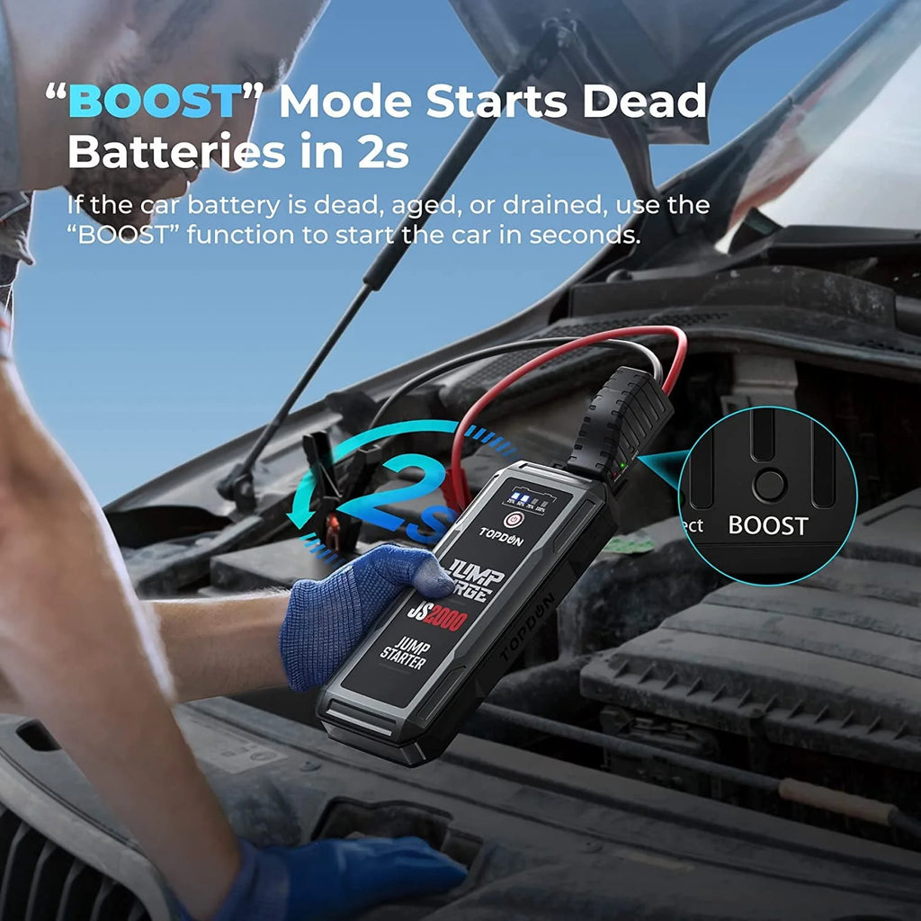 TOPDON 2000A 16000mAh JS2000 Car Jump Starter Portable Power Bank