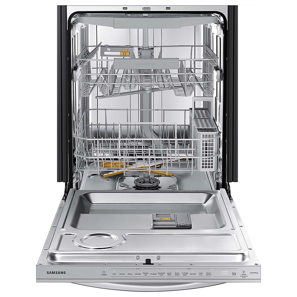 Samsung - Smart 44dBA Dishwasher with StormWash+ - Stainless steel