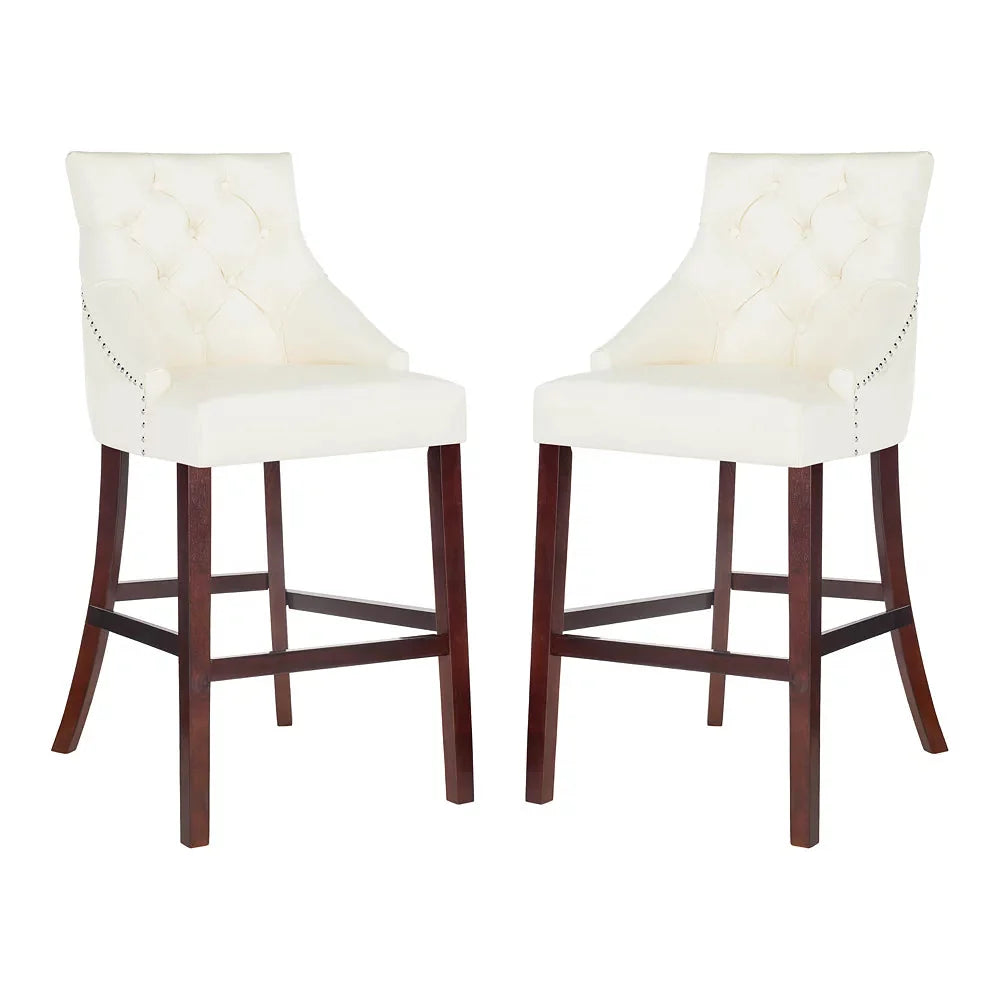 Safavieh Eleni Tufted Wing Back Bar Stool 2-Piece Set