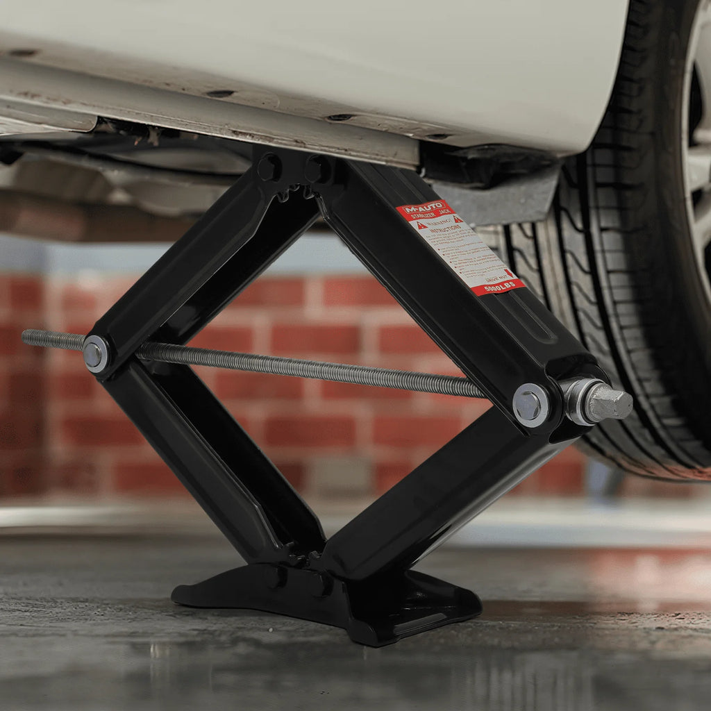 Magshion 2.5 Ton Scissor Jack Set of 4, 5000lbs Heavy Duty Car Jack Lift Kit with Handle, RV Trailer Stabilizer Leveling Scissor Jacks Set, Black