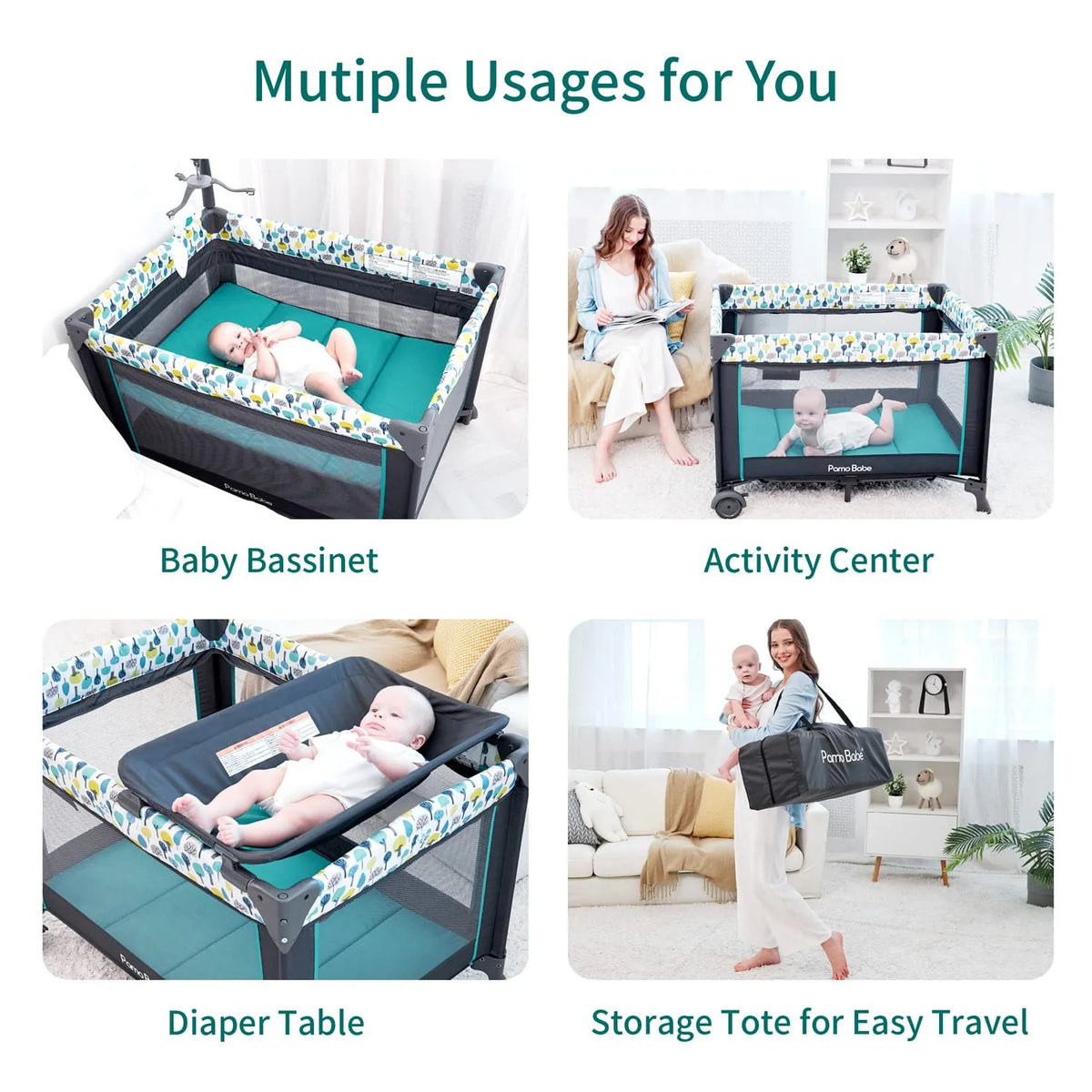 Portable Playard Comfortable Mattress Changing