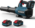 Leaf Blower Cordless (Upgraded) - 630CFM/160MPH, 21V Powerful Electric Cordless Leaf Blower with 2 x 4.0Ah Batteries and Charger, Battery Powered Leaf Blowers for Lawn Care, Patio, Yard, Dust, Snow
