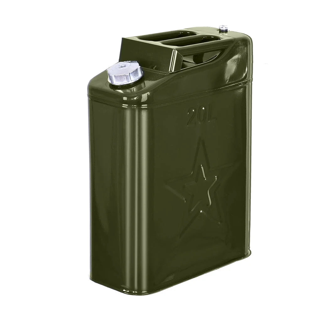 PMUYBHF Can 20L Liter (5 Gallon Gal) Backup Steel Tank F-uel Gasoline G-reen