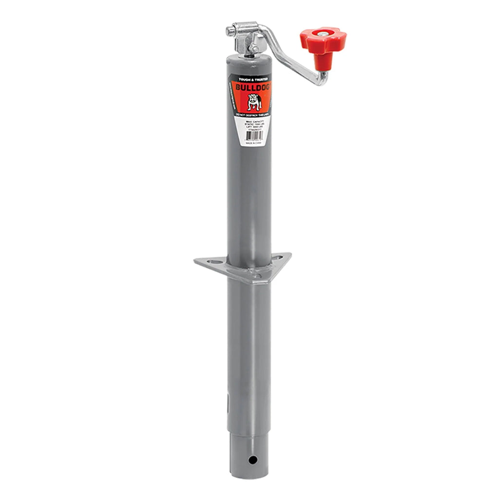 Bulldog 1750290317 5,000 Pound A-Frame Topwind Trailer Jack Tube W/15 of Travel