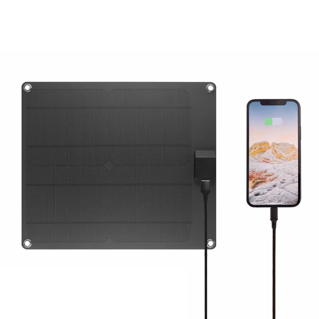Nebublu 15W*4 5V/12V Solar Panel Car Battery with USB Chain Output Ports Portable Waterproof Trickle Battery & Maintainer for Car Boat Automotive RV Phones, Laptop Camera, 5V Devic