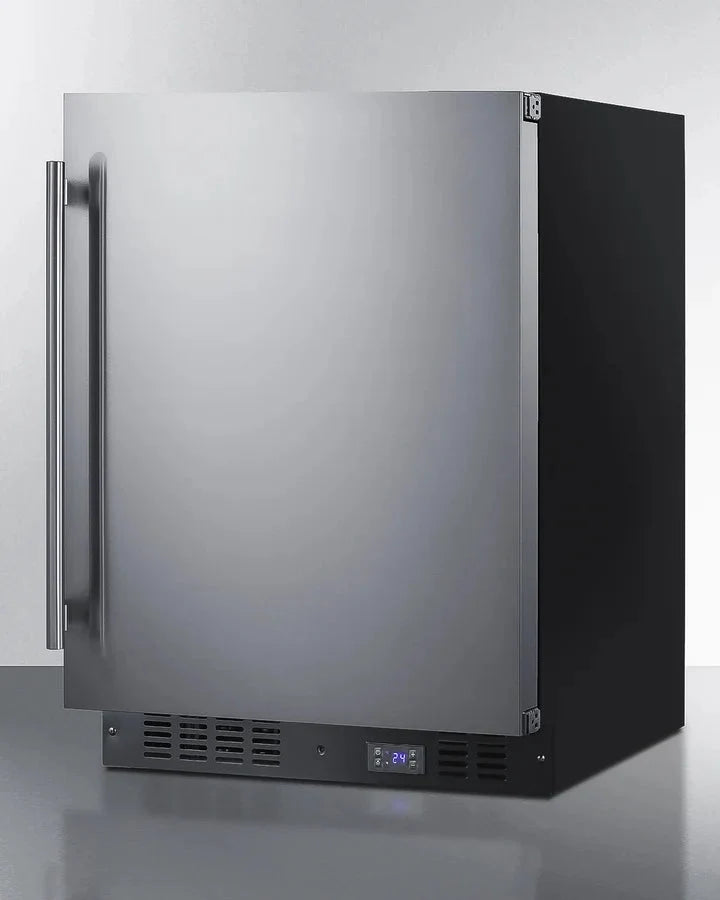 24 Wide Built-In All-Freezer With Icemaker, Black Cabinet