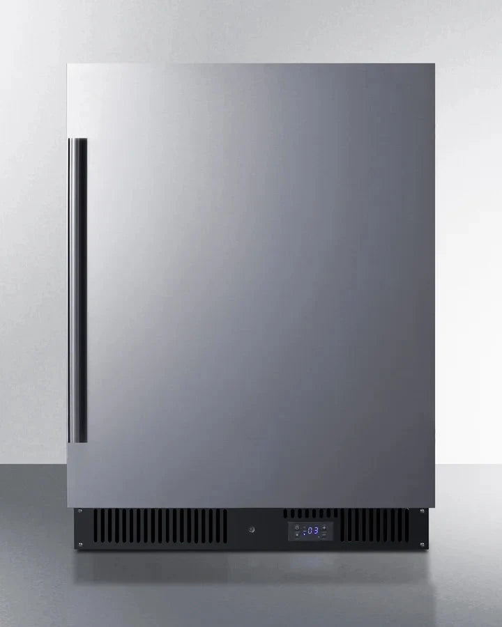 24 Wide Built-In All-Freezer, ADA Compliant, Stainless Steel/Black