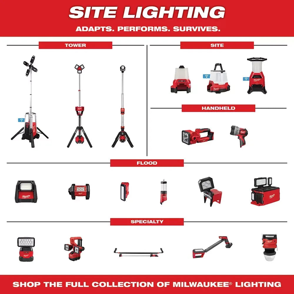 Milwaukee 2131-80 M18 18V ROCKET Dual Power Tower Light - Bare Tool,Recon