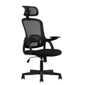 Mainstays Ergonomic Office Chair with Adjustable Headrest, Black Fabric, 275lb capacity