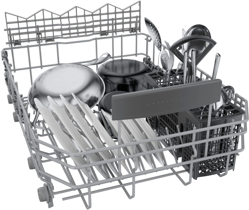 Bosch - 800 Series 18 Front Control Smart Built-In Stainless Steel Tub Dishwasher with 3rd Rack, 44 dBA - Stainless steel