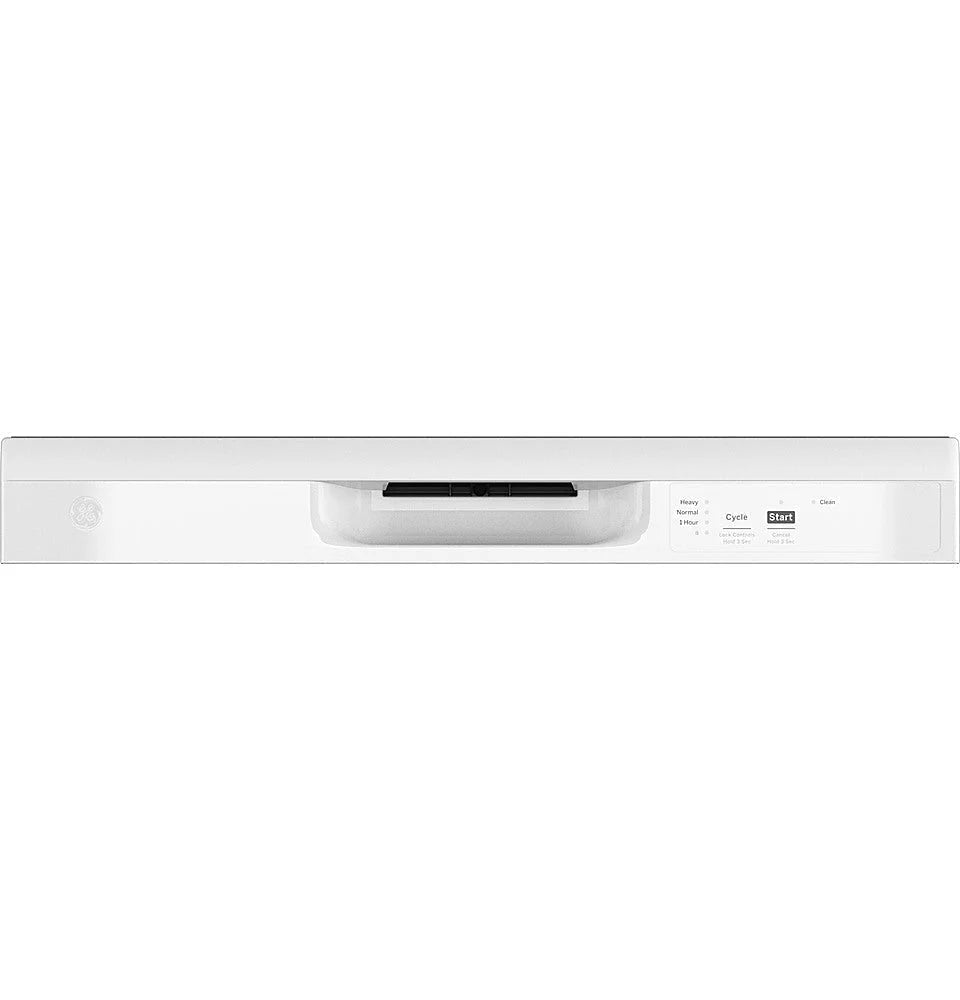 GE - Front Control Dishwasher with 60dBA - White