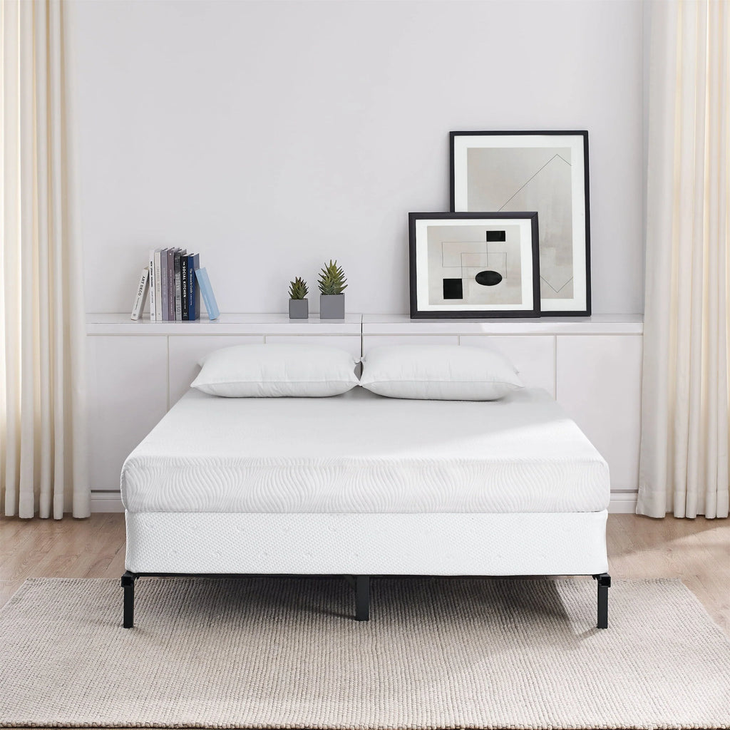 Mainstays 7 Adjustable Metal Bed Frame， Black， Adjusts Twin - Queen