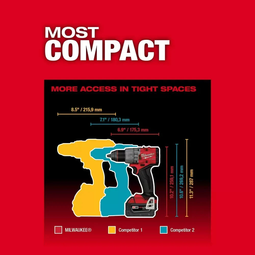 Milwaukee Pre-Sale Pre-Sale 2903-22 M18 FUEL 18V 1/2 Cordless Li-Ion Drill/Driver Kit
