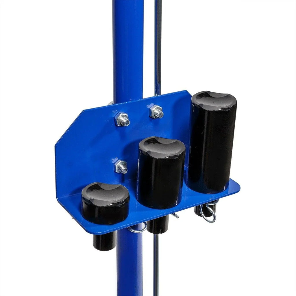 Pro-Series 22-Ton Air Hydraulic Floor Jack Car Wheel Floor Jack Capacity w/ (4) Extension Saddle Set, Blue
