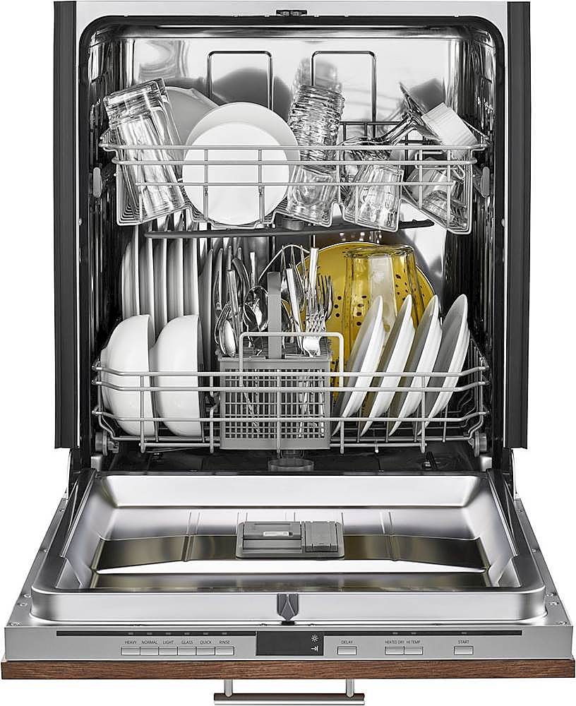 Whirlpool - 24 Front Control Built-In Dishwasher with Stainless Steel Tub - Custom Panel Ready