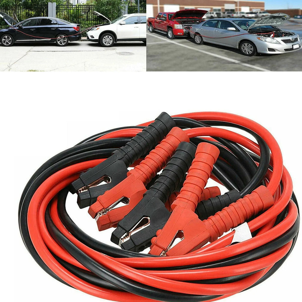 Car Emergency Cable 6m 3000A Car Battery Power Emergency Cable Jump Start Firing Line Power Wire Copper Clip Clamp Boost Cord Bateria Auto (Black and Red)