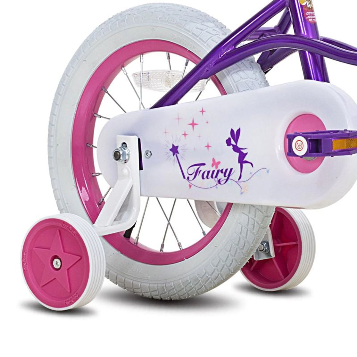 Fairy 16 Inch Kids Bike w/ Training Wheels for Ages 4 to 7, Purple (Open Box)