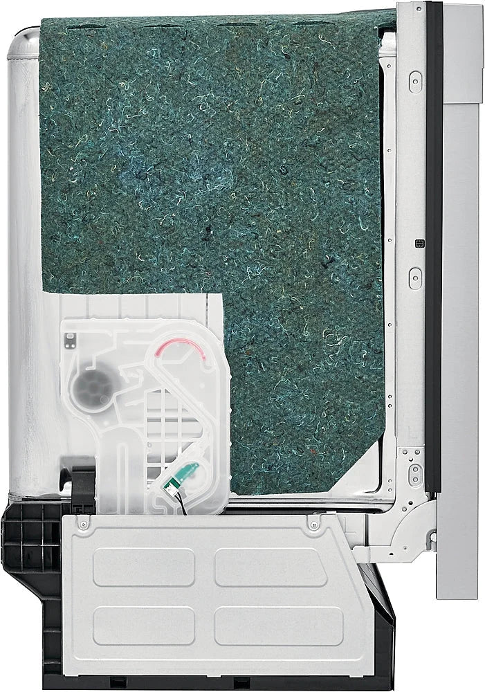 Frigidaire - 24 Compact Front Control Built-In Dishwasher with Stainless Steel Tub, 52 dBA - Stainless steel