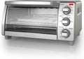BLACK+DECKER 4-Slice Toaster Oven, TO1745SSG-1A, Even Toast, 4 Cooking Functions Bake, Broil, Toast and Keep Warm, Removable Crumb Tray, Timer