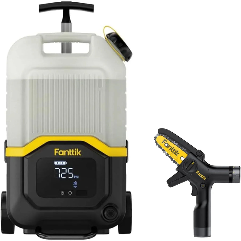 Fanttik NB8 Ultra Cordless Pressure Washer & Fanttik TurboLite W10 APEX External Rotor Brushless Motor Mini Chainsaw Cordless