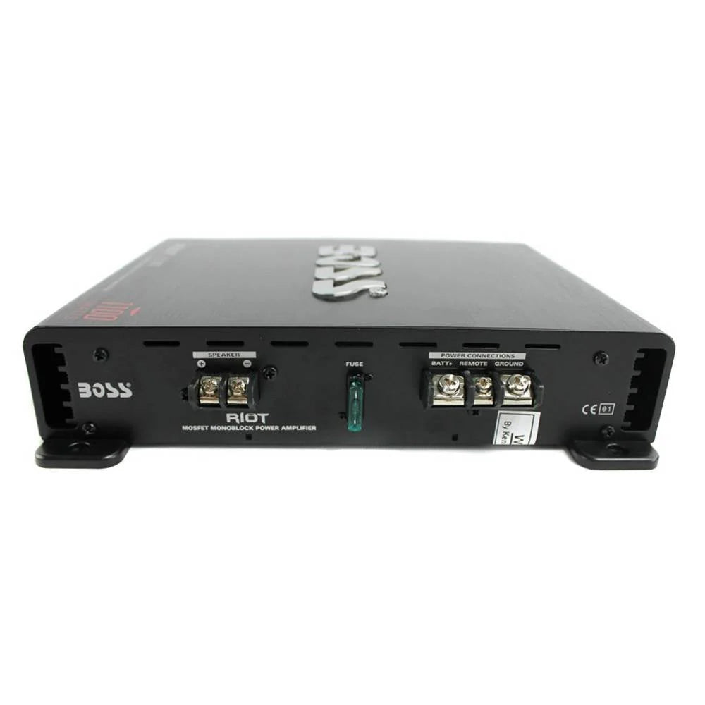 MTX TNE212D 12 1200W Dual Loaded Car Subwoofer and Boss 1100W Amplifier w/ Kit
