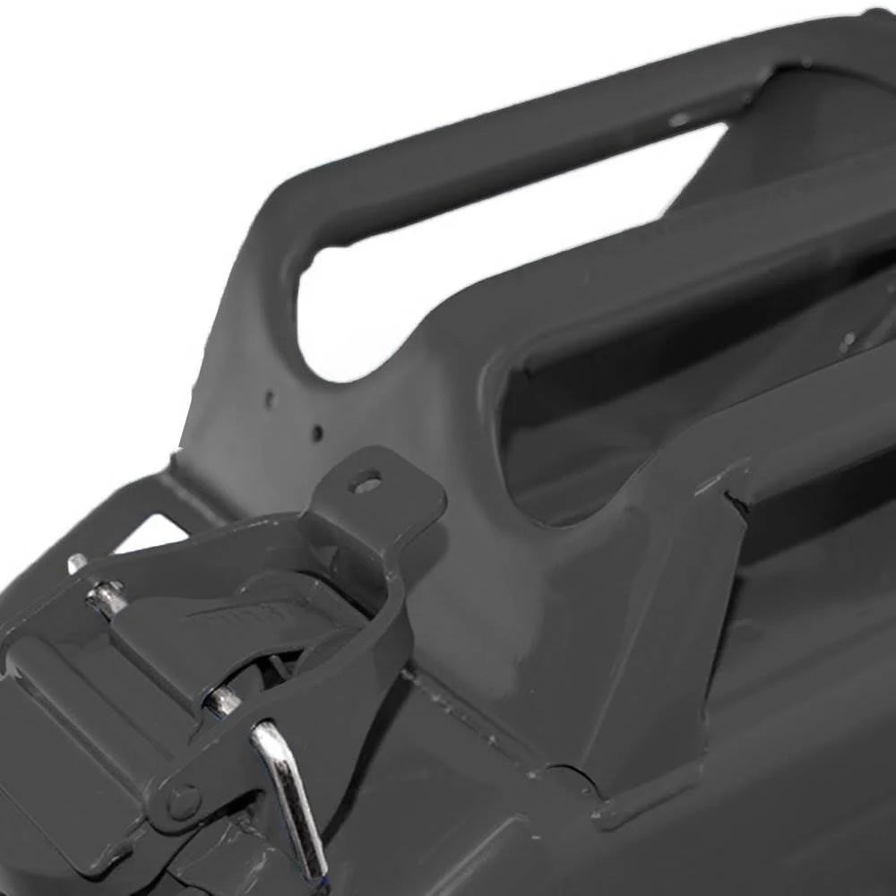 Wavian 3024 2.6 Gallon 9.8 Liter Steel Jerry Can with Spout, Black