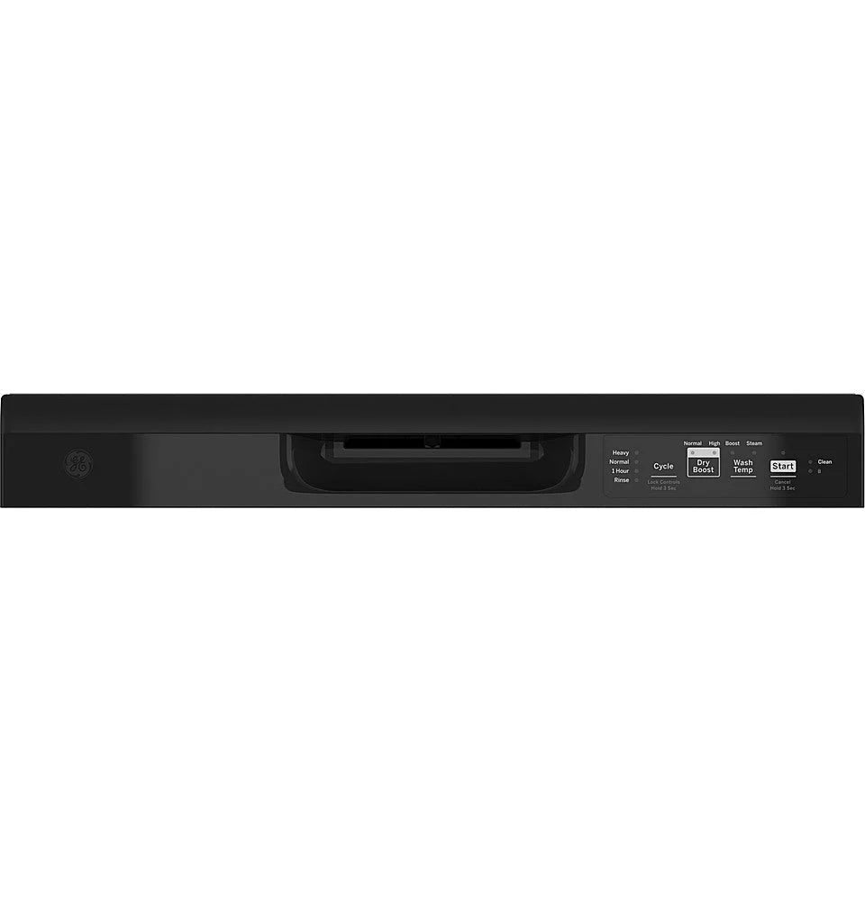 GE - Front Control Built-In Dishwasher with 59 dBA - Black