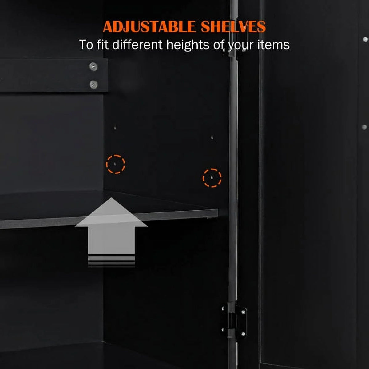 Soges 41.5 Kitchen Island Rolling Island Cart with Hidden Cabinet, Adjustable Shelves, and Towel Rails, Black