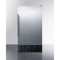 ADA compliant 18 wide frost-free freezer built-in or freestanding use, with stainless steel exterior, lock, and digital thermostat