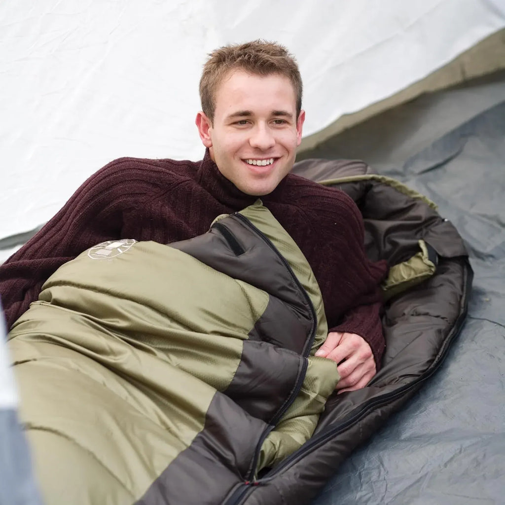 Coleman North Rim 0Â°F Big & Tall Sleeping Bag, Cold-Weather Mummy Sleep Sack with No-Snag Zipper & Adjustable Hood for Warmth & Ventilation, Large Camping Sleeping Bag