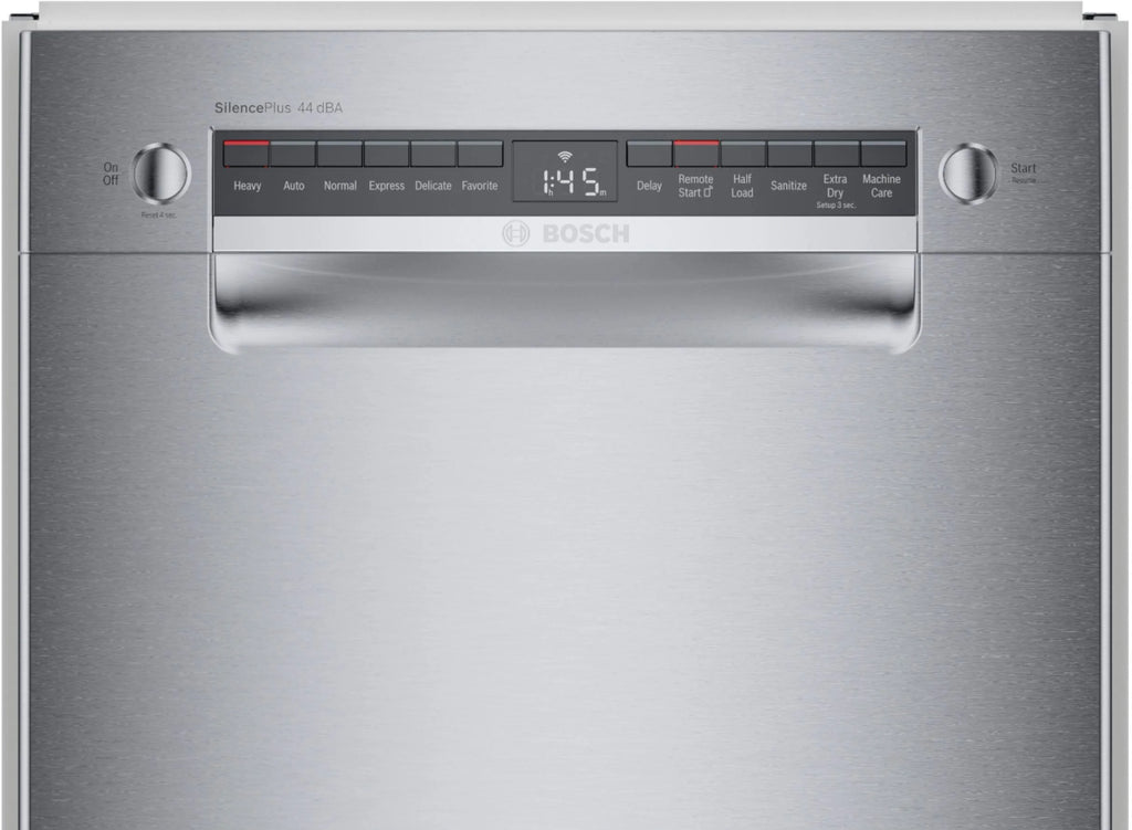 Bosch - 800 Series 18 Front Control Smart Built-In Stainless Steel Tub Dishwasher with 3rd Rack, 44 dBA - Stainless steel