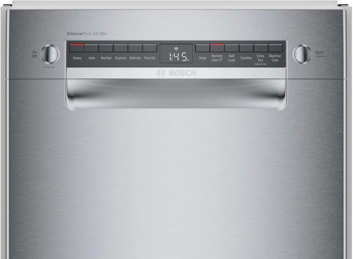 Bosch - 800 Series 18 Front Control Smart Built-In Stainless Steel Tub Dishwasher with 3rd Rack, 44 dBA - Stainless steel