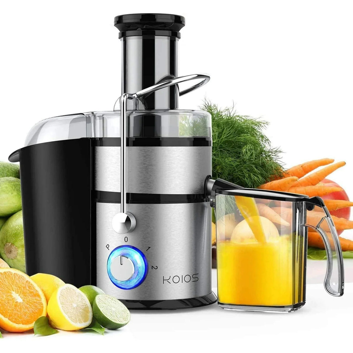Centrifugal Juicer Machines Vegetable and Fruit,1100W Juice Extractor with 3 Feed Chute,BPA Free,Easy to Clean,High Juice Yield,Black
