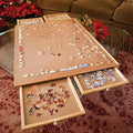Bits and Pieces Jumbo 1500 Piece Puzzle Plateau W/ Storage Drawers�� 26x35